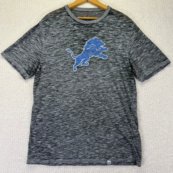 Majestic Detroit Lions T-Shirt Women's Space Dye NFL Football Tee Size L - Picture 1 of 10